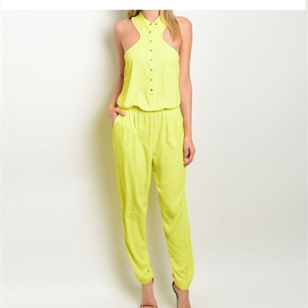 Lime Casual Jumpsuit